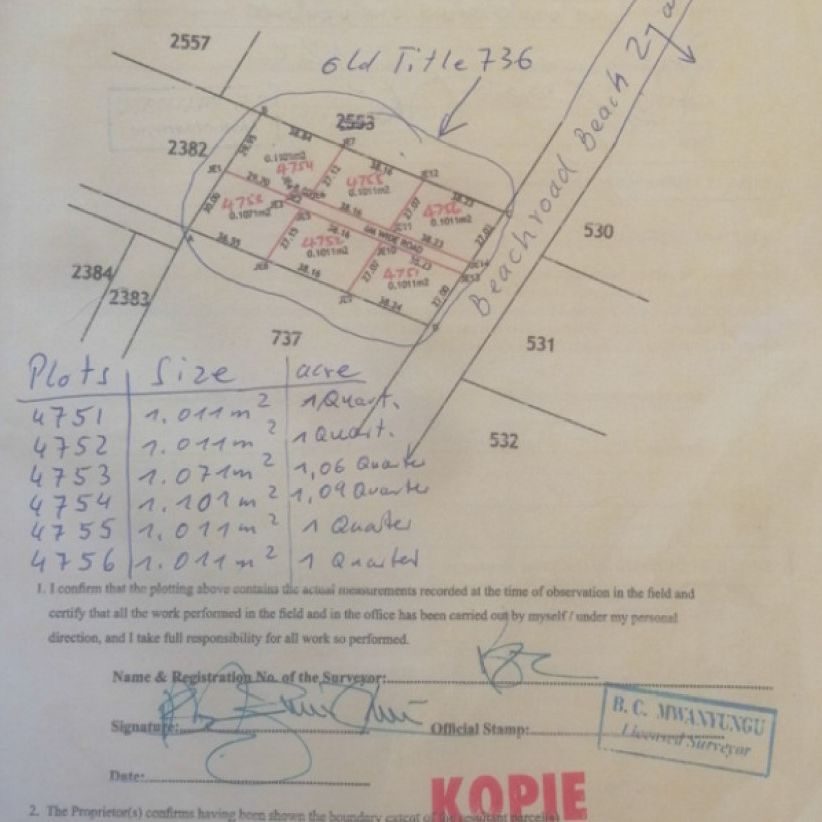 Grundstücke in Galu Beach, Diani – Land for Sale in Kenya